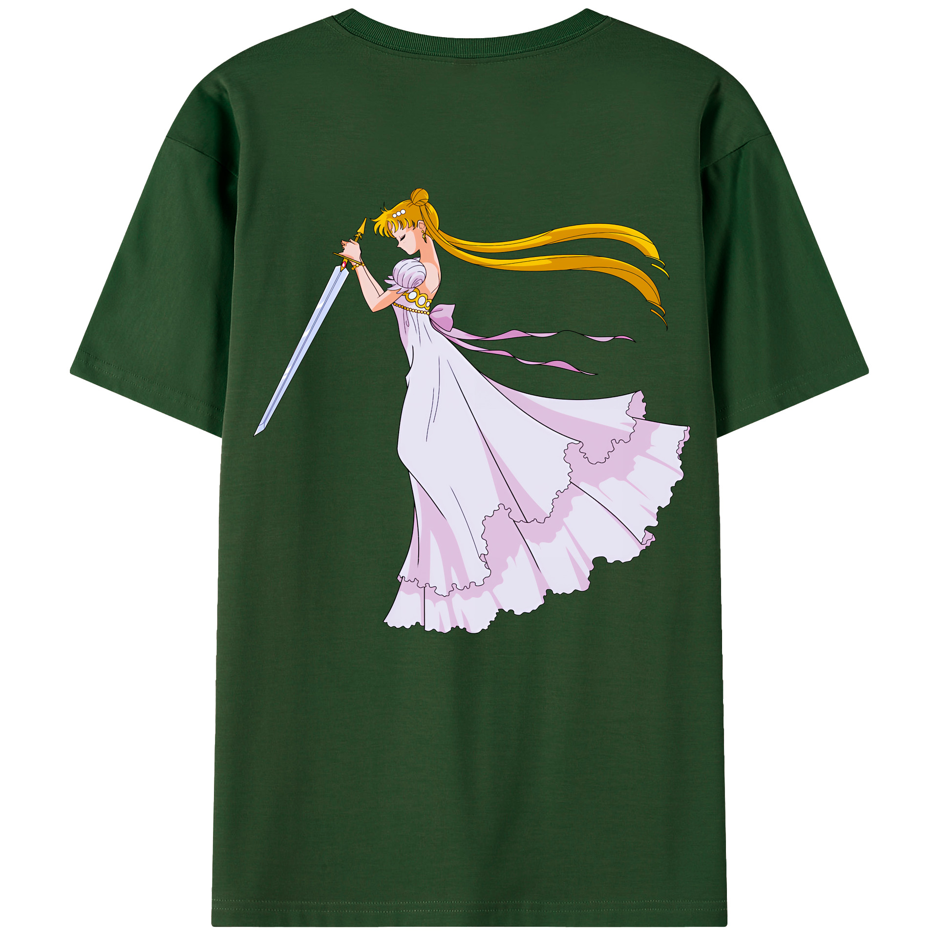 （画像用） 美少女戦士セーラームーン 愛野 美奈子 あいの みなこ Sailor Moon Aino Minako 綿100％半袖Tシャツ（背面プリント）
